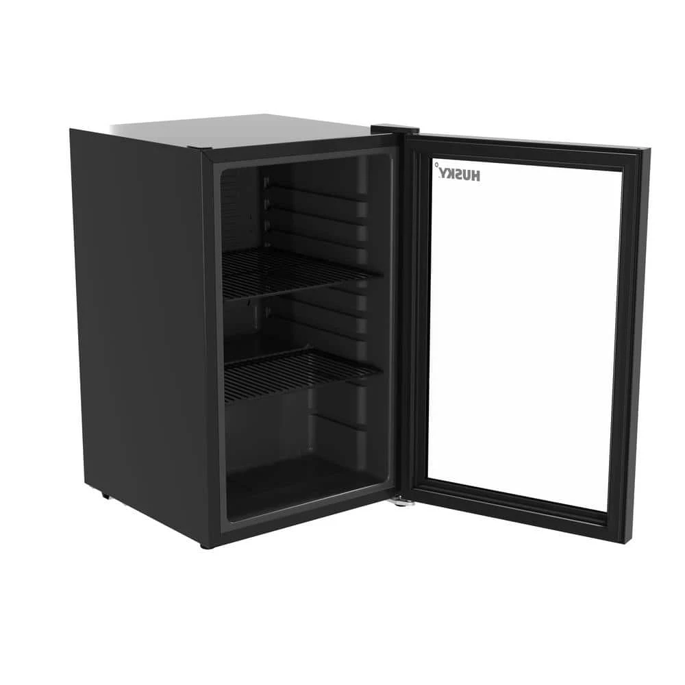 Husky 2.4 Cu. ft. 60-Can Freestanding Beverage Cooler Countertop Mini Fridge with Glass Door without Freezer (Black) 5 Husky 2.4 Cu. ft. 60-Can Freestanding Beverage Cooler Countertop Mini Fridge with Glass Door without Freezer (Black) - Image 4
