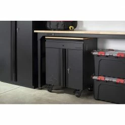 Husky Ready-to-Assemble 24-Gauge Steel 1-Drawer 2-Door Garage Base Cabinet in Black (28 in. W x 33 in. H x 18 in. D -ToolHub Shop black husky free standing cabinets g2801b us 31 1000