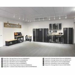 Husky Ready-to-Assemble 24-Gauge Steel 2-Door Garage Base Cabinet in Black (28 in. W x 32 in. H x 18 in. D) -ToolHub Shop black husky free standing cabinets g2802b us 44 1000