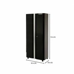 Husky Ready-to-Assemble 24-Gauge Steel Freestanding Garage Cabinet in Black (30 in. W x 72 in. H x 18 in. D) 20 Husky Ready-to-Assemble 24-Gauge Steel Freestanding Garage Cabinet in Black (30 in. W x 72 in. H x 18 in. D) -ToolHub Shop black husky free standing cabinets g3002t us 1d 1000
