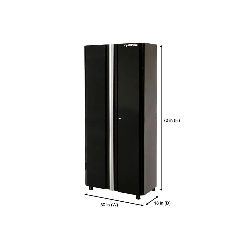 Husky Ready-to-Assemble 24-Gauge Steel Freestanding Garage Cabinet in Black (30 in. W x 72 in. H x 18 in. D) 7 Husky Ready-to-Assemble 24-Gauge Steel Freestanding Garage Cabinet in Black (30 in. W x 72 in. H x 18 in. D) - Image 5