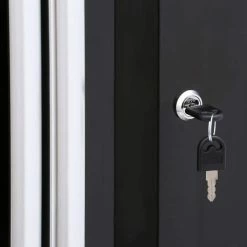 Husky Ready-to-Assemble 24-Gauge Steel Freestanding Garage Cabinet in Black (36 in. W x 72 in. H x 18 in. D) -ToolHub Shop black husky free standing cabinets g3602t us 77 1000