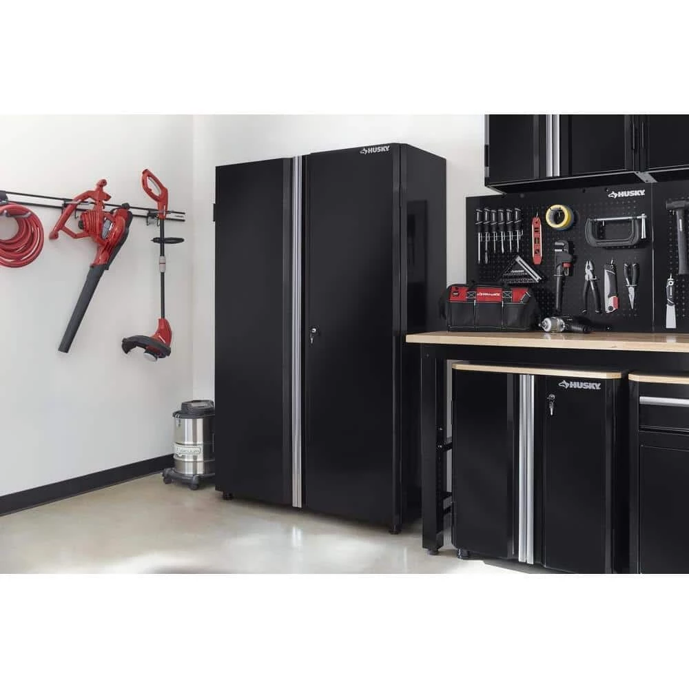 Husky Ready-to-Assemble 24-Gauge Steel Freestanding Garage Cabinet in Black (48 in. W x 72 in. H x 18 in. D) 7 Husky Ready-to-Assemble 24-Gauge Steel Freestanding Garage Cabinet in Black (48 in. W x 72 in. H x 18 in. D) - Image 5