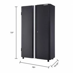 Husky Ready-to-Assemble 24-Gauge Steel Freestanding Garage Cabinet in Black (48 in. W x 72 in. H x 18 in. D) 20 Husky Ready-to-Assemble 24-Gauge Steel Freestanding Garage Cabinet in Black (48 in. W x 72 in. H x 18 in. D) -ToolHub Shop black husky free standing cabinets g4802t us a0 1000