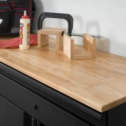 Husky Heavy Duty Welded 20-Gauge Steel 1-Drawer 2-Door Garage Base Cabinet in Black (28 in. W x 32 in. H x 21.5 in. D) -ToolHub Shop black husky free standing cabinets htc1000009 4f 1000