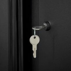 Husky Extra Wide Heavy Duty Welded 20-Gauge Steel 1-Drawer 2-Door Garage Cabinet in Black (32 in. W x 33 in. H x 21.5 in. D) -ToolHub Shop black husky free standing cabinets htc1000009 ex c3 1000