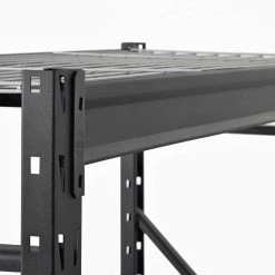 Husky 3-Tier Heavy Duty Industrial Welded Steel Garage Storage Shelving Unit in Black (65 in. W x 54 in. H x 24 in. D) -ToolHub Shop black husky freestanding shelving units hbr652454w3 1f 1000