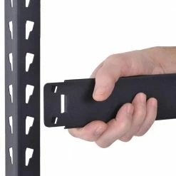 Husky 5-Tier Heavy Duty Boltless Steel Garage Storage Shelving Unit in Black (48 in. W x 78 in. H x 24 in. D) -ToolHub Shop black husky freestanding shelving units n2r482478w5b 1f 1000