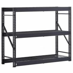 Husky 3-Tier Industrial Duty Steel Freestanding Garage Storage Shelving Unit in Black (65 in. W x 54 in. H x 24 in. D) 18 Husky 3-Tier Industrial Duty Steel Freestanding Garage Storage Shelving Unit in Black (65 in. W x 54 in. H x 24 in. D) -ToolHub Shop black husky freestanding shelving units n2w652454w3b 40 1000