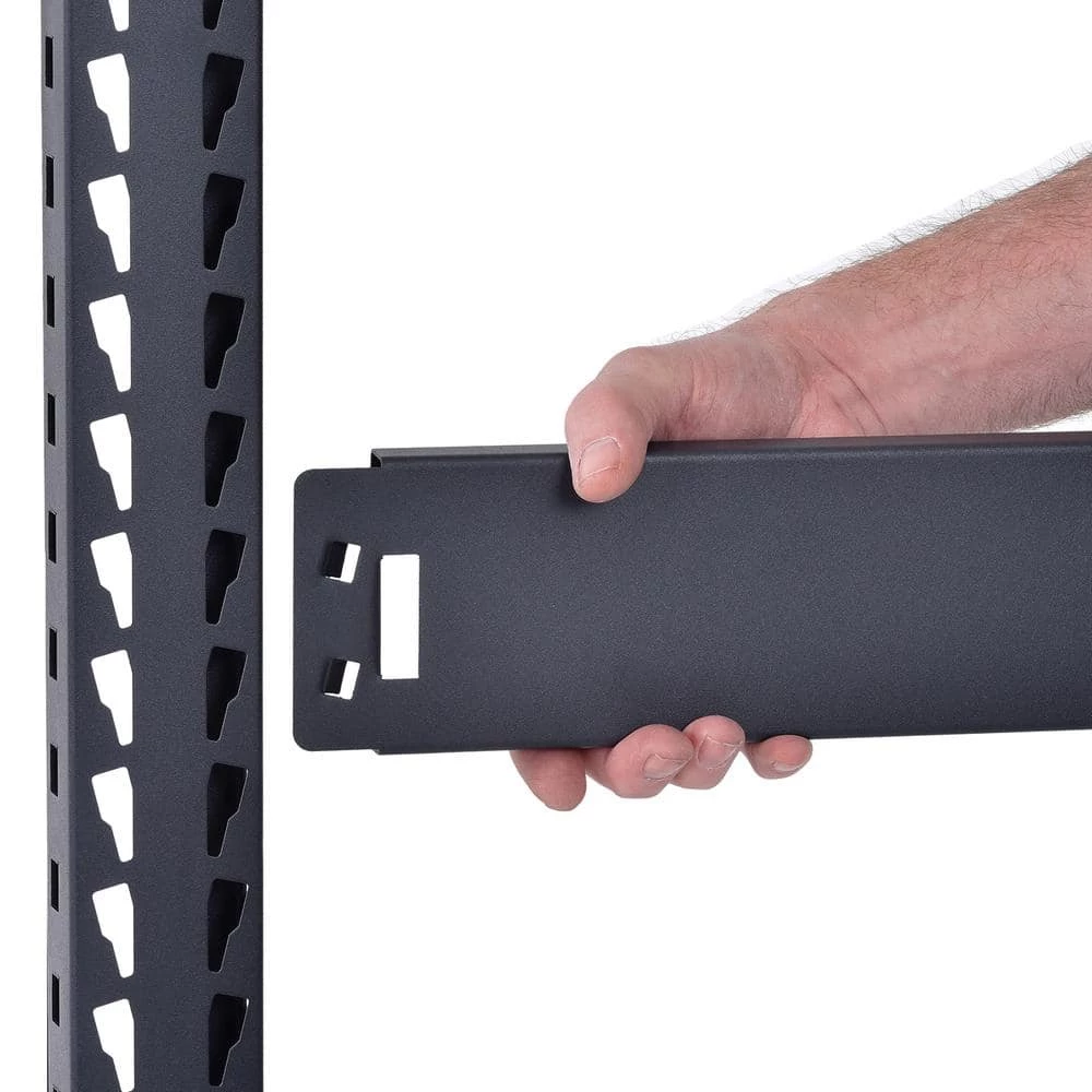 Husky 3-Tier Industrial Duty Steel Freestanding Garage Storage Shelving Unit in Black (65 in. W x 54 in. H x 24 in. D) 11 Husky 3-Tier Industrial Duty Steel Freestanding Garage Storage Shelving Unit in Black (65 in. W x 54 in. H x 24 in. D) - Image 9