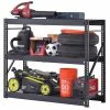 Husky 3-Tier Industrial Duty Steel Freestanding Garage Storage Shelving Unit in Black (65 in. W x 54 in. H x 24 in. D) -ToolHub Shop black husky freestanding shelving units n2w652454w3b 64 1000