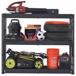 Husky 3-Tier Industrial Duty Steel Freestanding Garage Storage Shelving Unit in Black (65 in. W x 54 in. H x 24 in. D) 19 Husky 3-Tier Industrial Duty Steel Freestanding Garage Storage Shelving Unit in Black (65 in. W x 54 in. H x 24 in. D) -ToolHub Shop black husky freestanding shelving units n2w652454w3b a0 1000