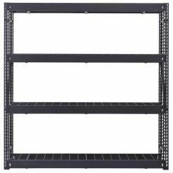 Husky 4-Tier Industrial Duty Steel Freestanding Garage Storage Shelving Unit in Black (77 in. W x 78 in. H x 24 in. D) -ToolHub Shop black husky freestanding shelving units n2w772478w4b 77 1000