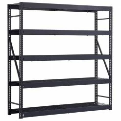 Husky 5-Tier Industrial Duty Steel Freestanding Garage Storage Shelving Unit in Black (90 in. W x 90 in. H x 24 in. D) -ToolHub Shop black husky freestanding shelving units n2w902490w5b 40 1000