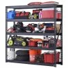 Husky 5-Tier Industrial Duty Steel Freestanding Garage Storage Shelving Unit in Black (90 in. W x 90 in. H x 24 in. D) -ToolHub Shop black husky freestanding shelving units n2w902490w5b 64 1000