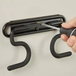 Husky 50 lbs. Heavy-Duty Wall-Mounted Double S-Hook with Mounting Hardware -ToolHub Shop black husky garage storage hooks 815300 fa 1000