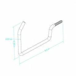 Husky 9 in. L Heavy-Duty Black Vinyl-Coated Steel Screw-In Utility Hanger Storage Hook50 lbs. -ToolHub Shop black husky garage storage hooks 816410 76 1000