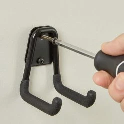 Husky Small Wall Mounted U-Hook -ToolHub Shop black husky garage storage hooks 860715 fa 1000