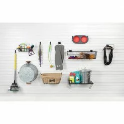 Husky 8 in. Wide Hook for Garage Slat Wall and Track Systems -ToolHub Shop black husky garage storage hooks 90240hwwh 40 1000