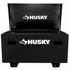 Husky 48 in. W x 24 in. D Steel Job Site Tool Box in Black 9 Husky 48 in. W x 24 in. D Steel Job Site Tool Box in Black -ToolHub Shop black husky jobsite boxes h48jsb 1f 1000