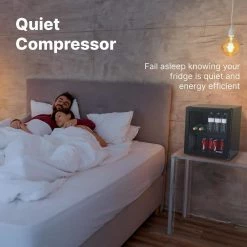 Husky 1.5 Cu. ft. Glass Door Freestanding Countertop Beverage Refrigerator with Reversible Door without Freezer (Black) -ToolHub Shop black husky mini fridges osfg011 bm fa 1000