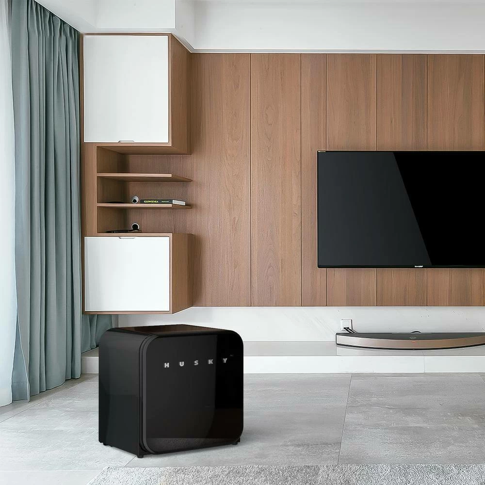 Husky 1.51 Cu. ft. 40-Can Retro Freestanding Quiet Compact Countertop Mini Fridge with Reversible Door without Freezer (Black) 10 Husky 1.51 Cu. ft. 40-Can Retro Freestanding Quiet Compact Countertop Mini Fridge with Reversible Door without Freezer (Black) - Image 8