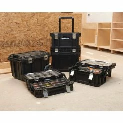 Husky 26 in. Connect Rolling Tool Box Black -ToolHub Shop black husky modular tool storage systems 228224 31 1000