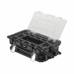 Husky 22 in. 22-Compartment Connect Cantilever Organizer for Small Parts Organizer 20 Husky 22 in. 22-Compartment Connect Cantilever Organizer for Small Parts Organizer -ToolHub Shop black husky modular tool storage systems 230379 4f 1000