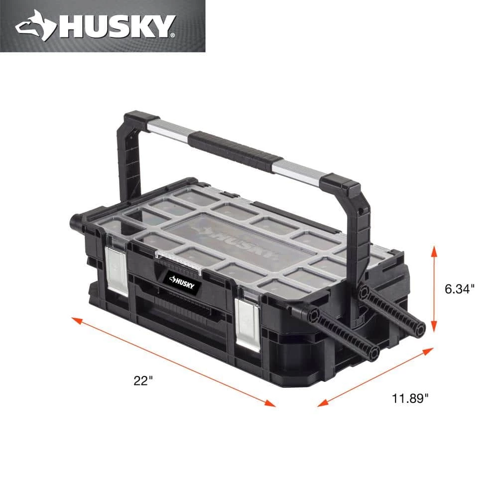 Husky 22 in. 22-Compartment Connect Cantilever Organizer for Small Parts Organizer 7 Husky 22 in. 22-Compartment Connect Cantilever Organizer for Small Parts Organizer - Image 5