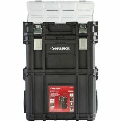 Husky 22 in. Connect Rolling System Tool Box -ToolHub Shop black husky modular tool storage systems 230381 d4 1000 1