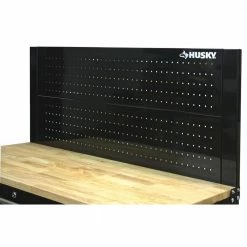 Husky 46 in. Pegboard Back Wall for Mobile Workbench -ToolHub Shop black husky pegboards d6tc09001 1d 1000