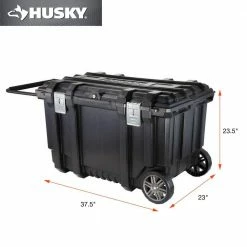 Husky 37 in. Rolling Tool Box Utility Cart Black -ToolHub Shop black husky portable tool boxes 209261 77 1000