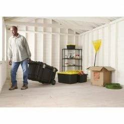 Husky 37 in. Rolling Tool Box Utility Cart Black -ToolHub Shop black husky portable tool boxes 209261 d4 1000