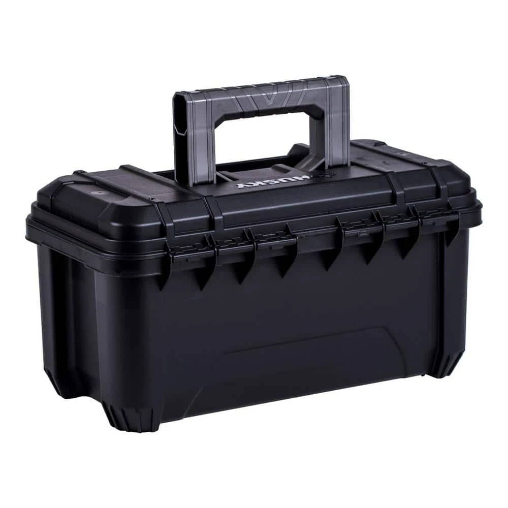 Husky 16 in. Black Plastic Portable Tool Box with Metal Latches 7 Husky 16 in. Black Plastic Portable Tool Box with Metal Latches - Image 5