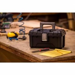 Husky 16 in. Black Plastic Portable Tool Box with Metal Latches 14 Husky 16 in. Black Plastic Portable Tool Box with Metal Latches -ToolHub Shop black husky portable tool boxes 235574 c3 1000