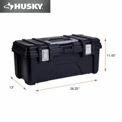 Husky 26 in. Black Plastic Portable Tool Box with Metal Latches 13 Husky 26 in. Black Plastic Portable Tool Box with Metal Latches -ToolHub Shop black husky portable tool boxes 235580 40 1000