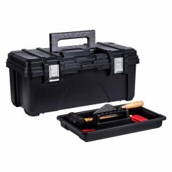 Husky 26 in. Black Plastic Portable Tool Box with Metal Latches 17 Husky 26 in. Black Plastic Portable Tool Box with Metal Latches -ToolHub Shop black husky portable tool boxes 235580 44 1000