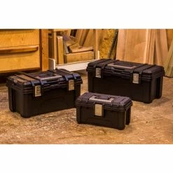 Husky 26 in. Black Plastic Portable Tool Box with Metal Latches 18 Husky 26 in. Black Plastic Portable Tool Box with Metal Latches -ToolHub Shop black husky portable tool boxes 235580 fa 1000