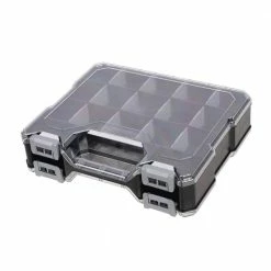 Husky 34-Compartment Plastic Double Sided Small Parts Organizer -ToolHub Shop black husky small parts organizers thd2020 001 1f 1000