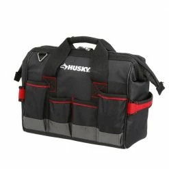 Husky 14 in. Large Mouth Tool Bag -ToolHub Shop black husky tool bags 67125 02 44 1000