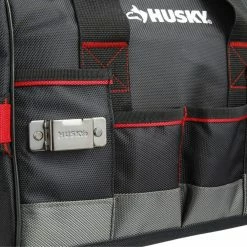 Husky 14 in. Large Mouth Tool Bag -ToolHub Shop black husky tool bags 67125 02 76 1000
