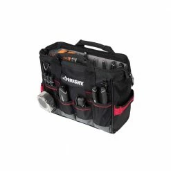 Husky 14 in. Large Mouth Tool Bag -ToolHub Shop black husky tool bags 67125 02 c3 1000