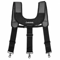 Husky 16-Pocket Black Carpenter's Tool Belt with Suspenders -ToolHub Shop black husky tool belts hd00144 4f 1000
