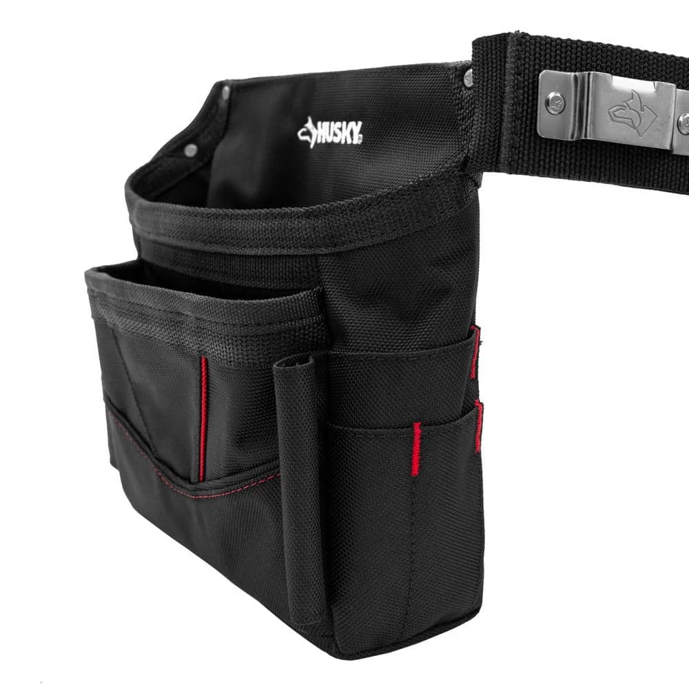 Husky 6-Pocket Black Tool Belt Pouch 7 Husky 6-Pocket Black Tool Belt Pouch - Image 5