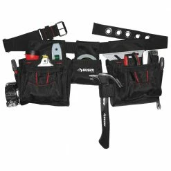 Husky Black Handyman Tool Belt (12-Pocket) -ToolHub Shop black husky tool belts hd793857 th 4f 1000