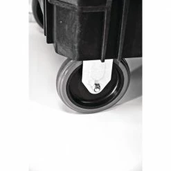 Husky 2-Tier Plastic 4-Wheeled Service Cart in Black with 500 lb. Capacity -ToolHub Shop black husky utility carts 410 113 0111 44 1000