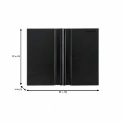 Husky Heavy Duty Welded 20-Gauge Steel Wall Mounted Garage Cabinet in Black (28 in. W x 22 in. H x 14 in. D) -ToolHub Shop black husky wall mounted cabinets htc1000010 76 1000
