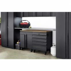 Husky 4 in. Caster Kit for Heavy Duty Welded Steel Garage Base Cabinets -ToolHub Shop blacks husky casters htc1000005 d4 1000