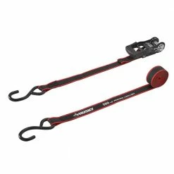 Husky 12 ft. x 1 in. Ratchet Tie-Down Straps with S-Hook (4-Pack) -ToolHub Shop blacks husky ratchet straps fh0829 31 1000
