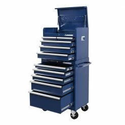 Husky 27 in. 10-Drawer Blue Tool Chest Combo -ToolHub Shop blue husky tool chest combos h27ch5tr5blu 1d 1000